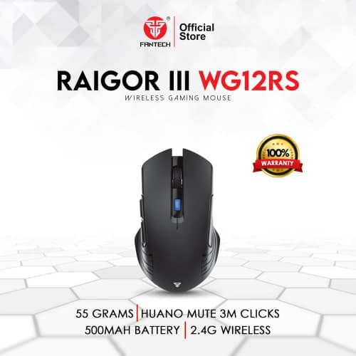 mouse fantech WG12R Raigor III rechargable CN
