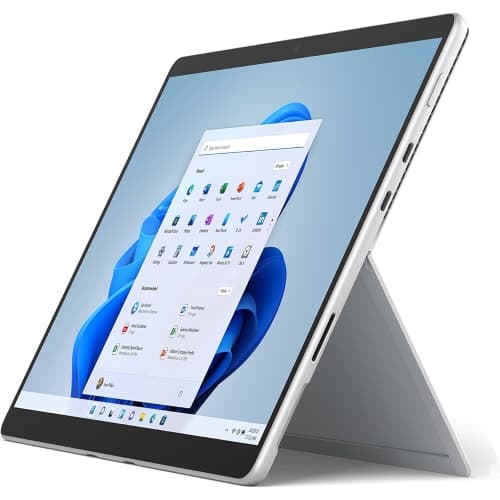 مايكروسوفت سيرفس برو 8 بشاشة 13 بوصة، معالج إنتل كور i5-1135G7 بتردد 2.40GHz، ذاكرة RAM بسعة 8GB، تخزين SSD بسعة 256GB. مع كيبورد