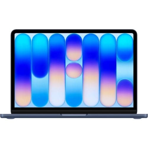 ماك بوك نيو 13 إنش (2026) بمعالج A18 Pro المخصص للذكاء الاصطناعي وApple Intelligence، شاشة Liquid Retina، ذاكرة موحدة 8GB، تخزين SSD بسعة 256GB، كاميرا FaceTime HD بدقة 1080p، باللون الفضي أو الأزرق.