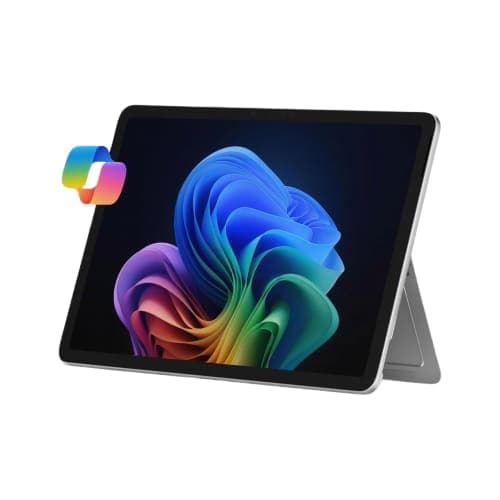 مايكروسوفت سيرفس برو Copilot+ PC مقاس 12 إنش بمعالج Snapdragon X Plus ثماني الأنوية، ذاكرة 16GB، تخزين UFS بسعة 256GB، يأتي مع لوحة مفاتيح ضمن الحزمة، باللون البلاتيني، جديد.